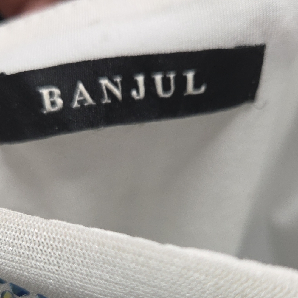 Banjul White Bodycon Fit With Rhinestone Pattern. XS - Picture 2 of 15